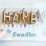 Happy Birthday Gold Candle set +€7,50